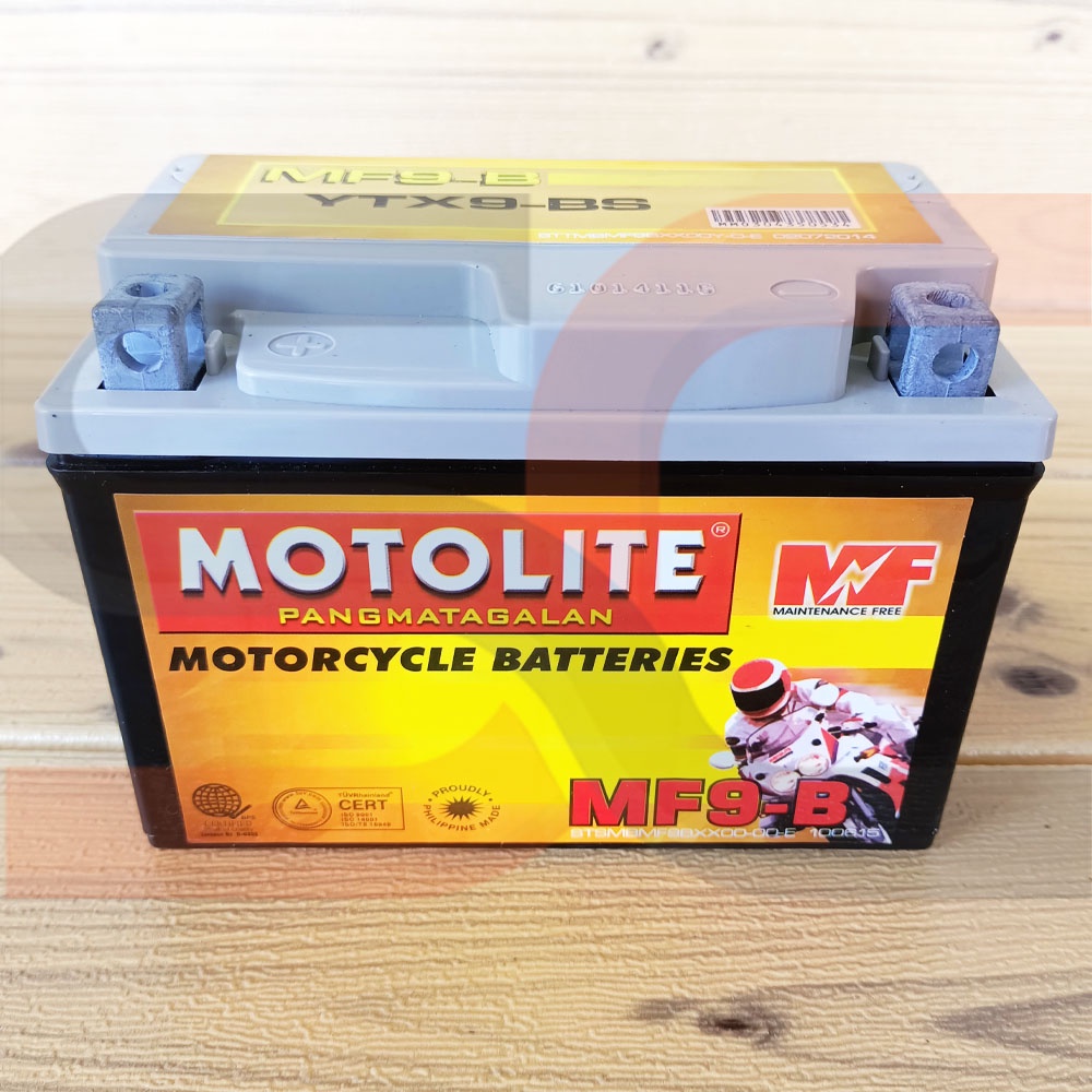 Motolite MF9-B Maintenance Free Motorcycle Battery YTX9-BS MF9B YTX9B ...