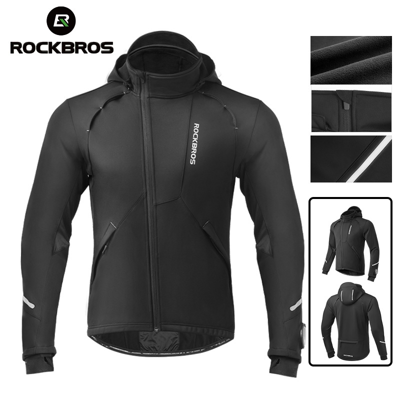 ROCK BROS Windproof Thermal Fleece Cycling Pants for Men Winter