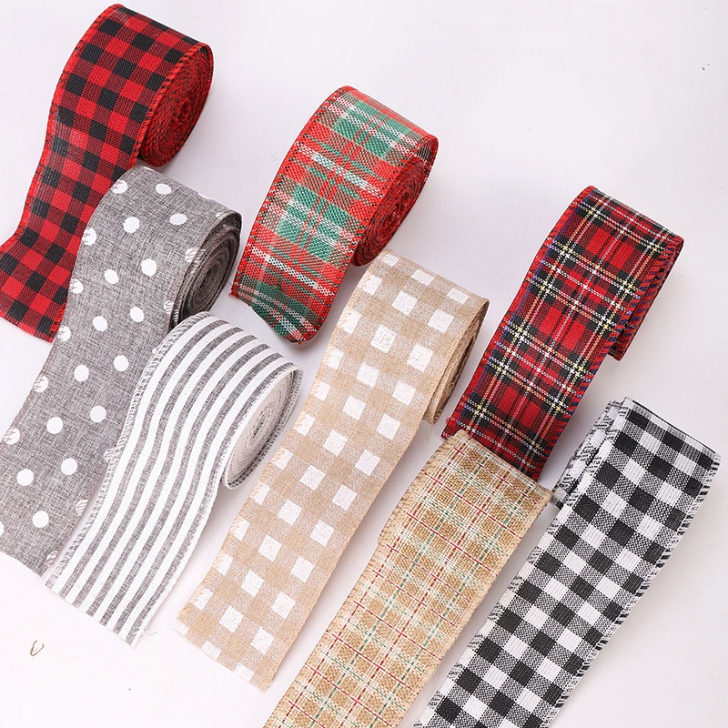 6-Meter Imitation Hemp Christmas Ribbon Iron Wire Ribbon Decorative ...