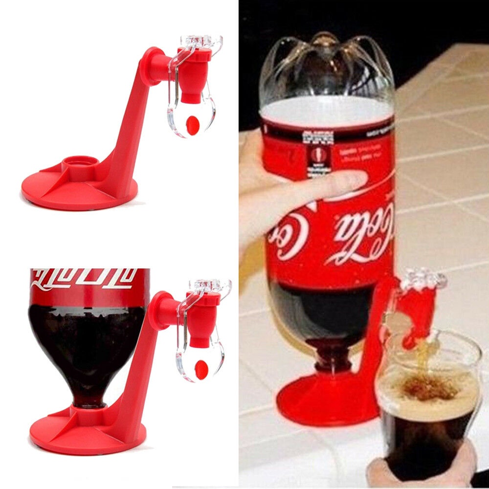 Novelty Soda Dispenser Bottle Coke Upside Down Drinking Water Dispense