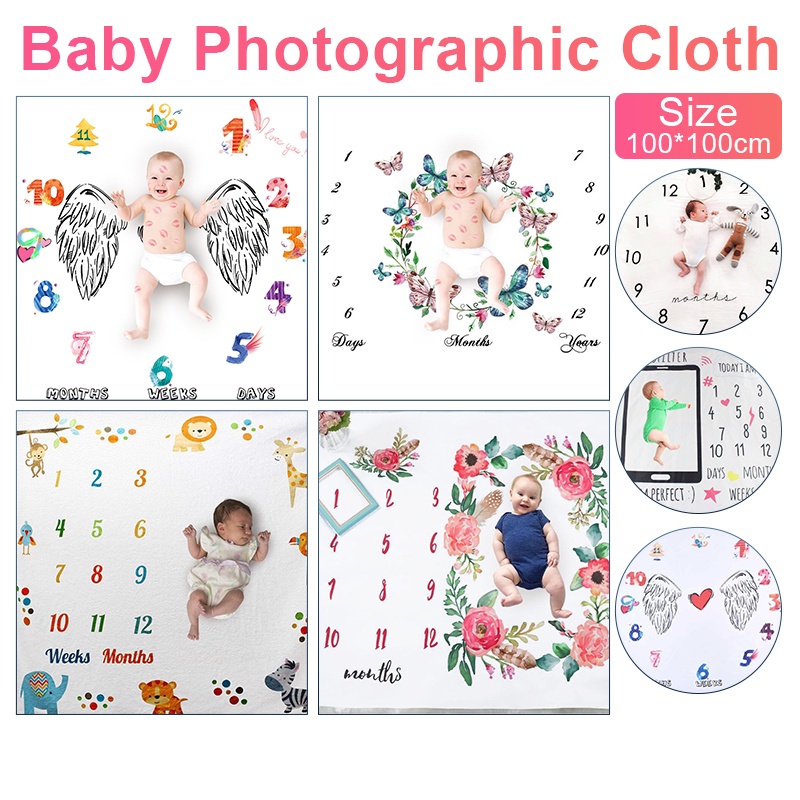 Baby Blanket Baby Growth Memory Cloth Record Your Baby For Soft Fleece ...