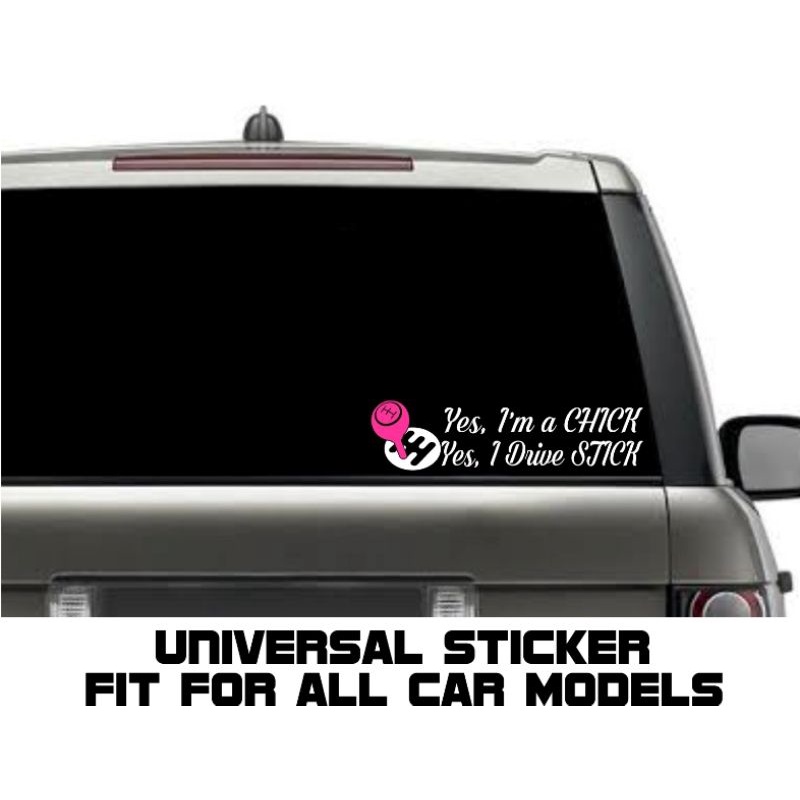 Lady Driver/Women/Chick Car Sticker Design Fit for all Cars Model ...
