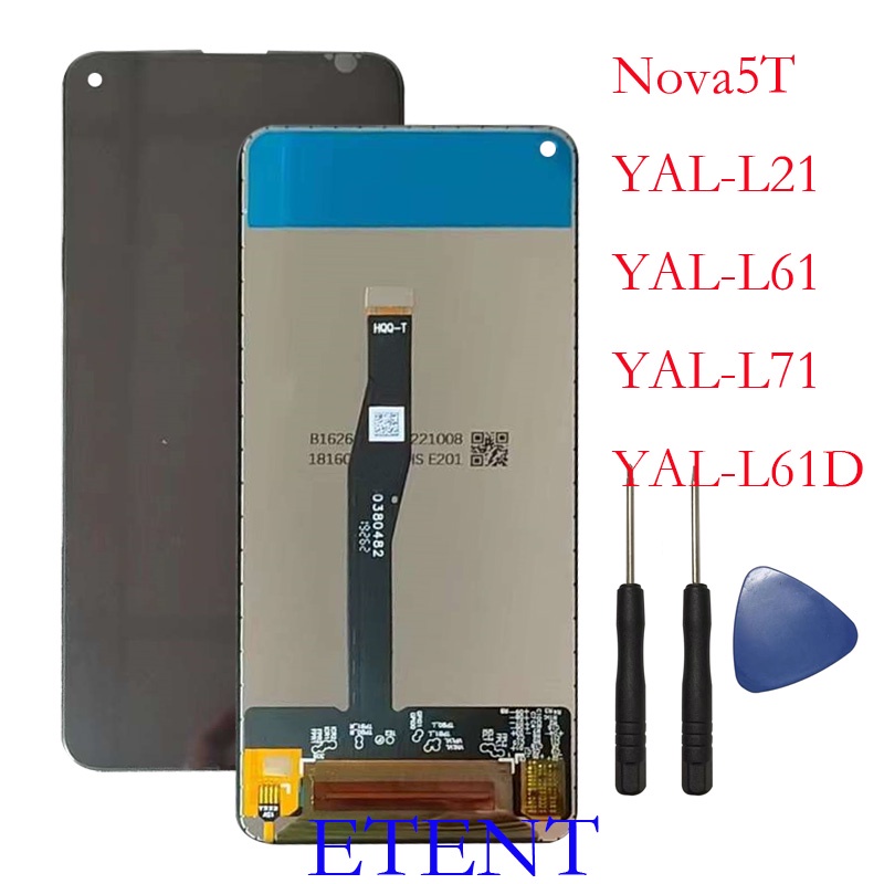 For Huawei Nova 5T (YAL-L21, YAL-L61, YAL-L71) LCD Display Screen With Touch Digitizer - Black