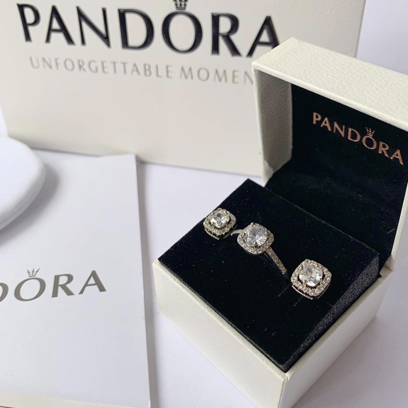 PANDORA SET Ring with Earrings Shopee Philippines