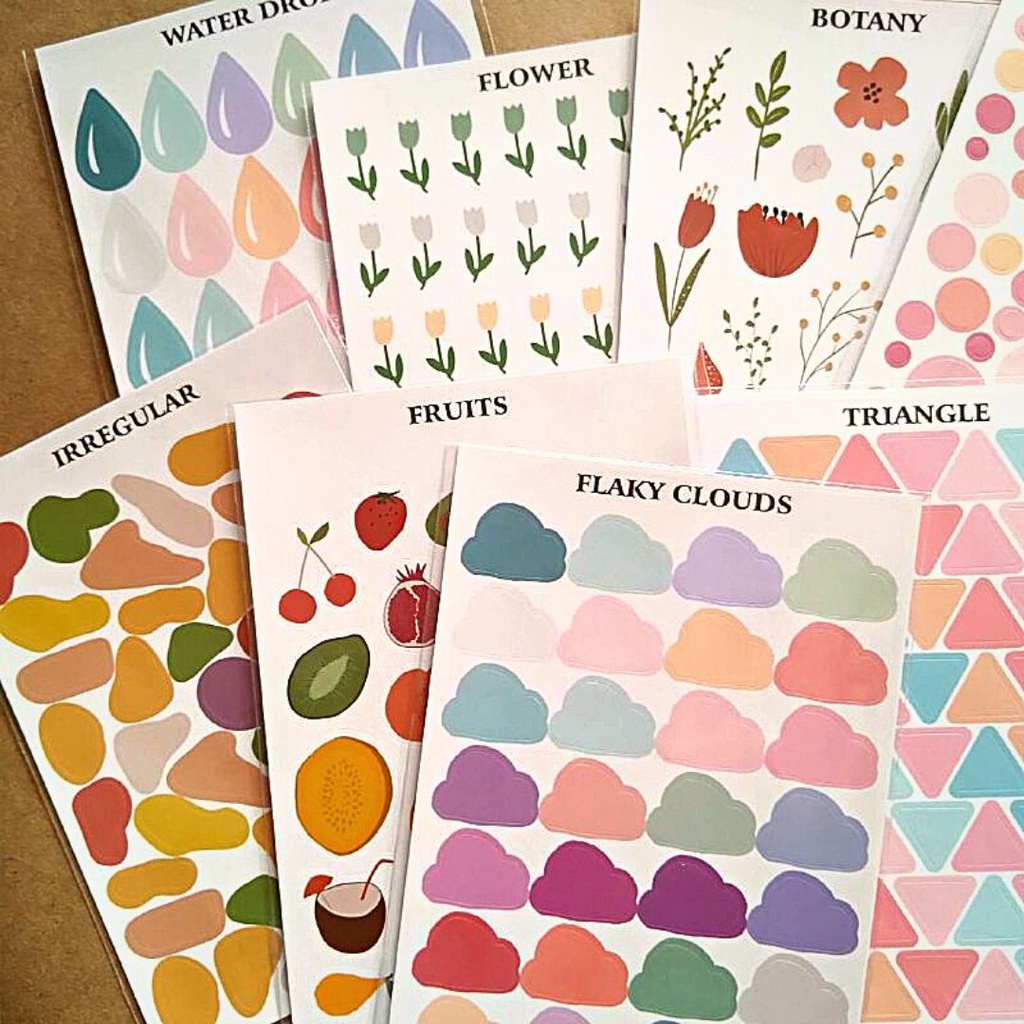Cute and Colorful Designs Sticker Sheets for Design and Journaling I ...