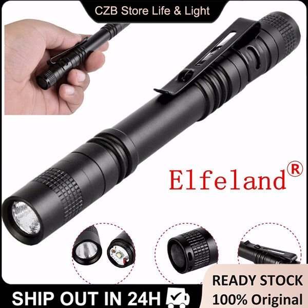 250000LM Mini LED Penlight Flashlight Torch Clip Pocket Waterproof Lamp ...