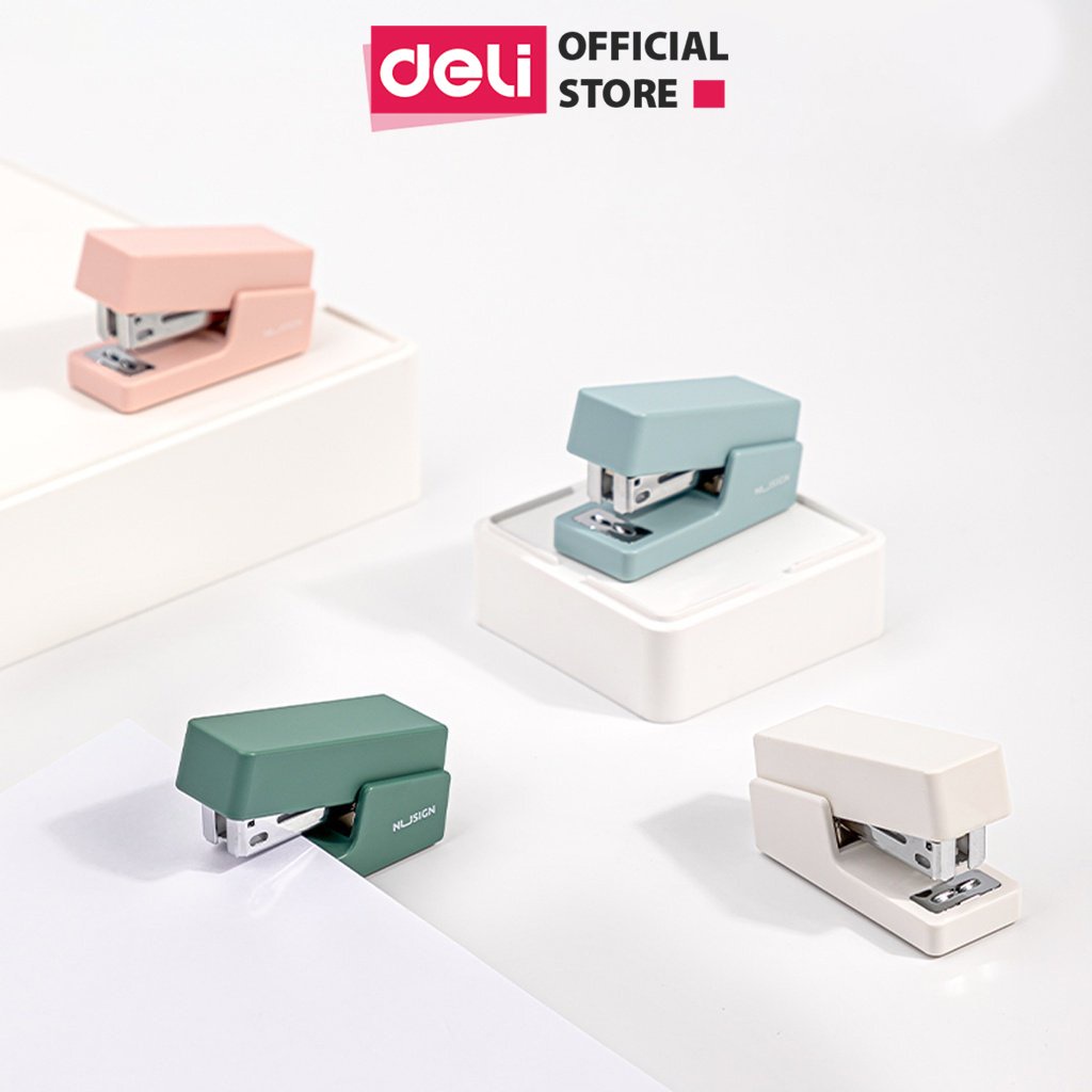 Mini Deli Office Student Stapler 12 Convenient Pages Bright Pastel ...