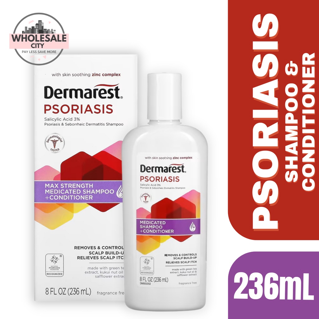 DERMAREST PSORIASIS MEDICATED SHAMPOO PLUS CONDITIONER 236ml Shopee