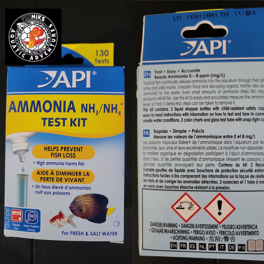 API Ammonia test kit 130 test Shopee Philippines