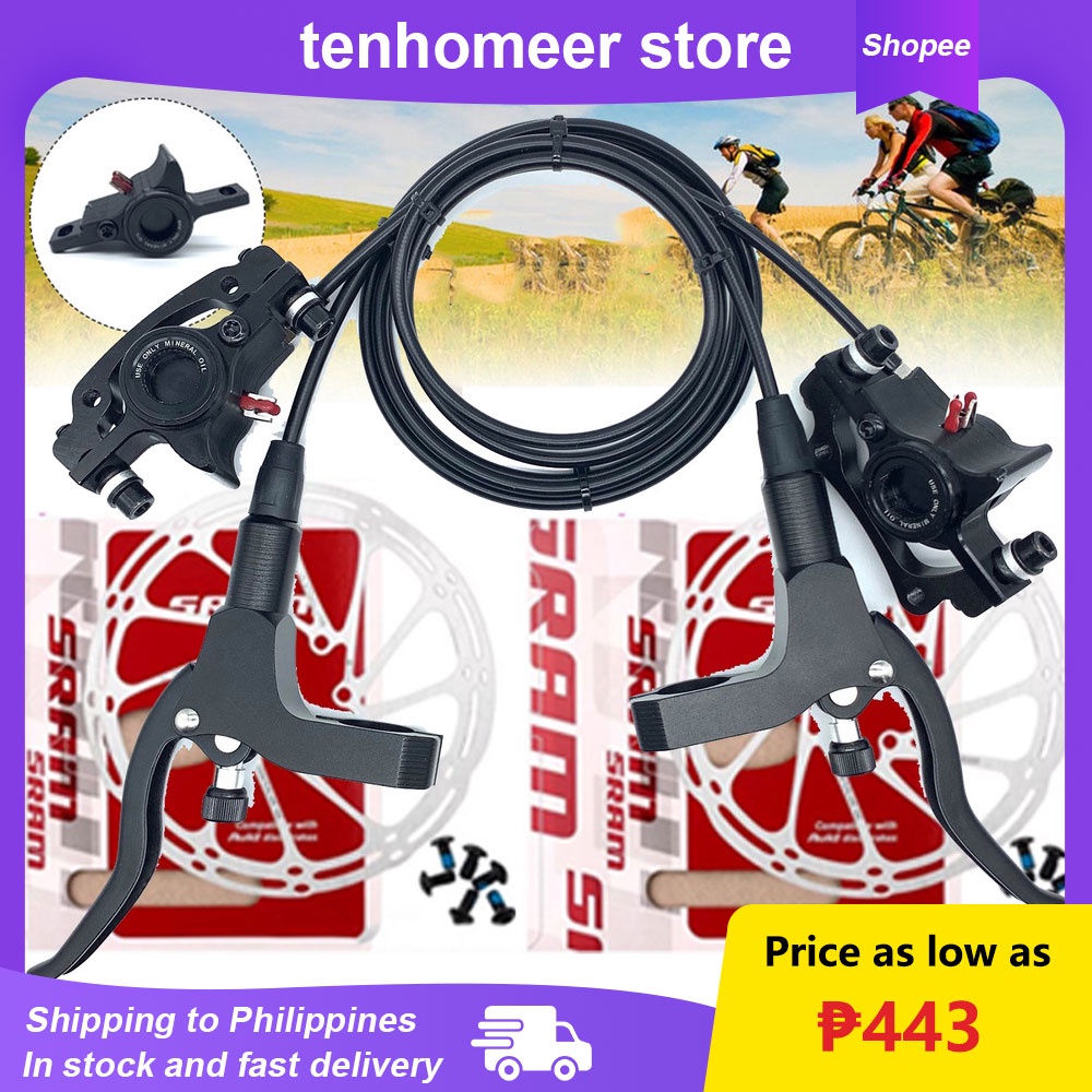 1 Pair Bike Hydraulic Brakes MTB Brake Bicycle Disc Oil Brake Front Rear Braking Set For