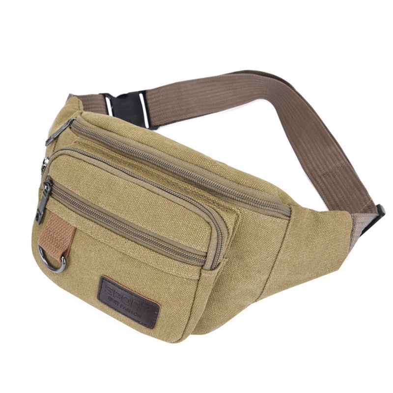 zm 1Pc New Lightweight Canvas Sport Waist Bag Unisex Bum Bags Runing Hiking Travel Pouch Fanny Pack Shopee Philippines