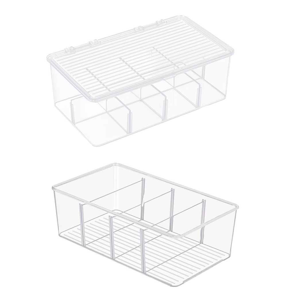 Tea Box Organizer With Dividers Tea Storage Organizer Tea Storage Box