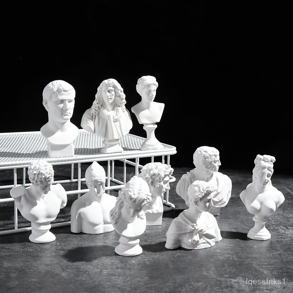 Greek Mythology Figurine Portraits Bust Mini Gypsum Statue Drawing ...
