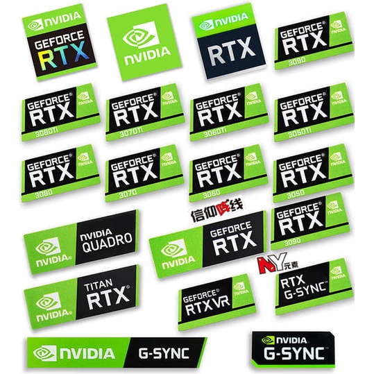 [Sticker] Original N Card RTX3090 3060TI 3050TI Desktop Sticker Laptop ...