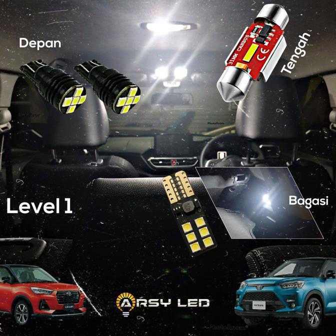 LED Toyota Raize Car LED Cabin Ceiling Light - Rocky 4-pack | Shopee ...
