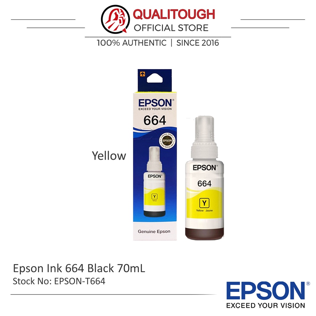 Epson Genuine Refill Ink T664 70ml L120 L655 L605 L565 L550 L486 L455