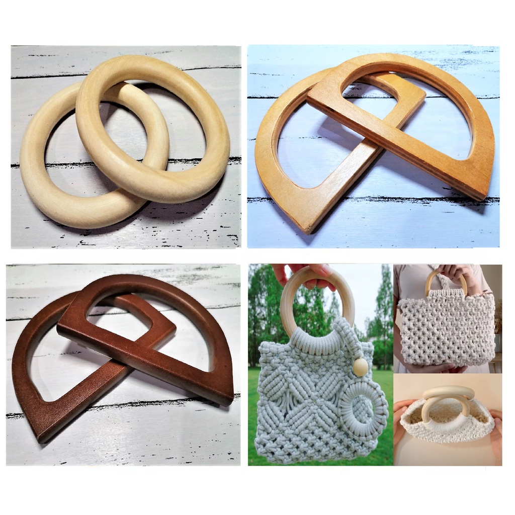 Wooden Handbag Bag Handle/DIY purse frame/ Wooden Handles for Bags/Fast