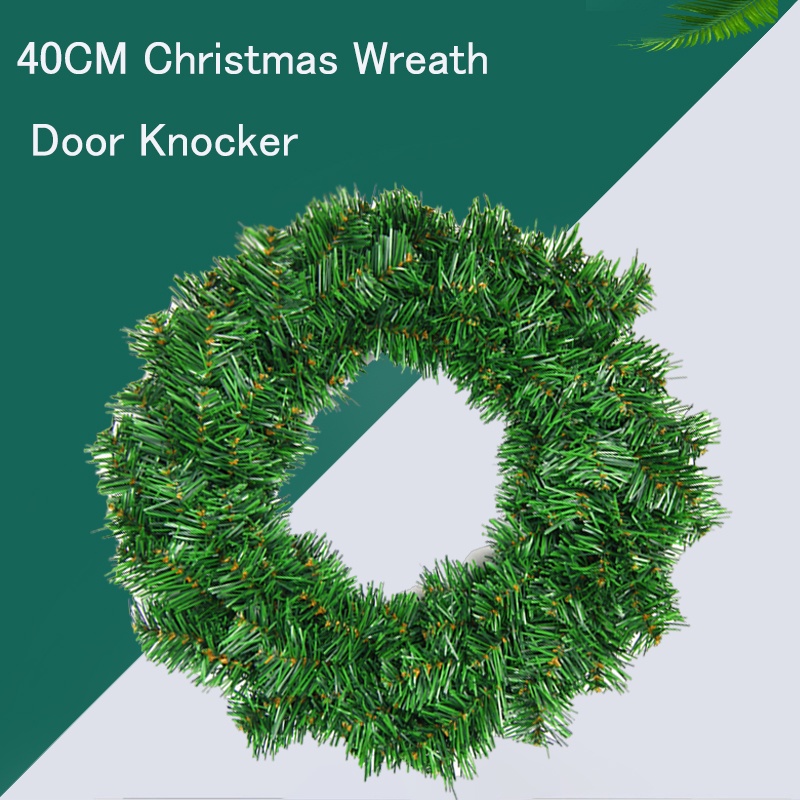 30CM Christmas Decoration Artificial Green Christmas Wreath Garland