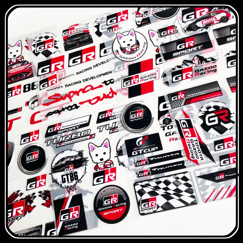 Suitable for GR Label GT86 Reiz BRZ Modified GR Transparent Set Sticker ...