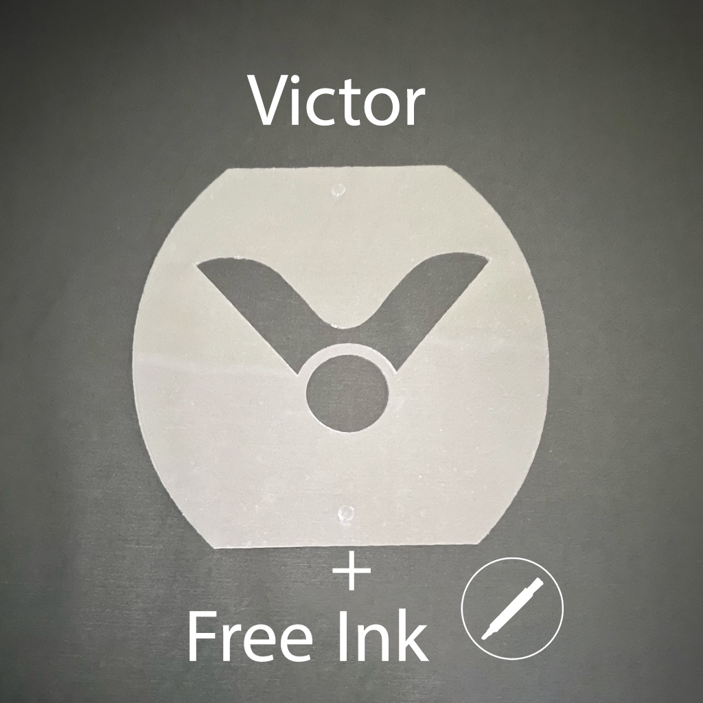 [Badminton Stencil Bundle] Badminton Logo Stencil + Free Stencil Ink
