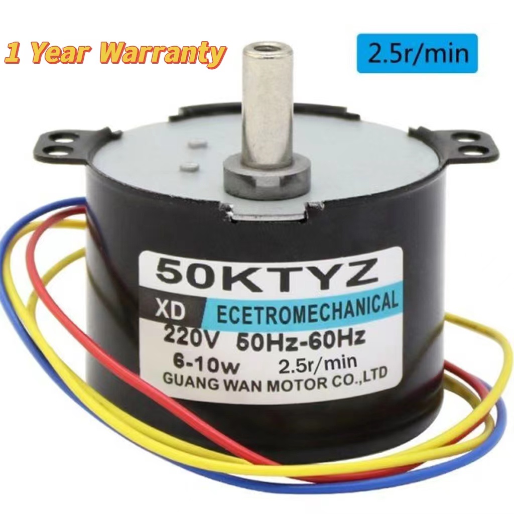 50KTYZ AC 220V 10W 2.5R/Min Permanent Magnet Synchronous Motor Electric ...