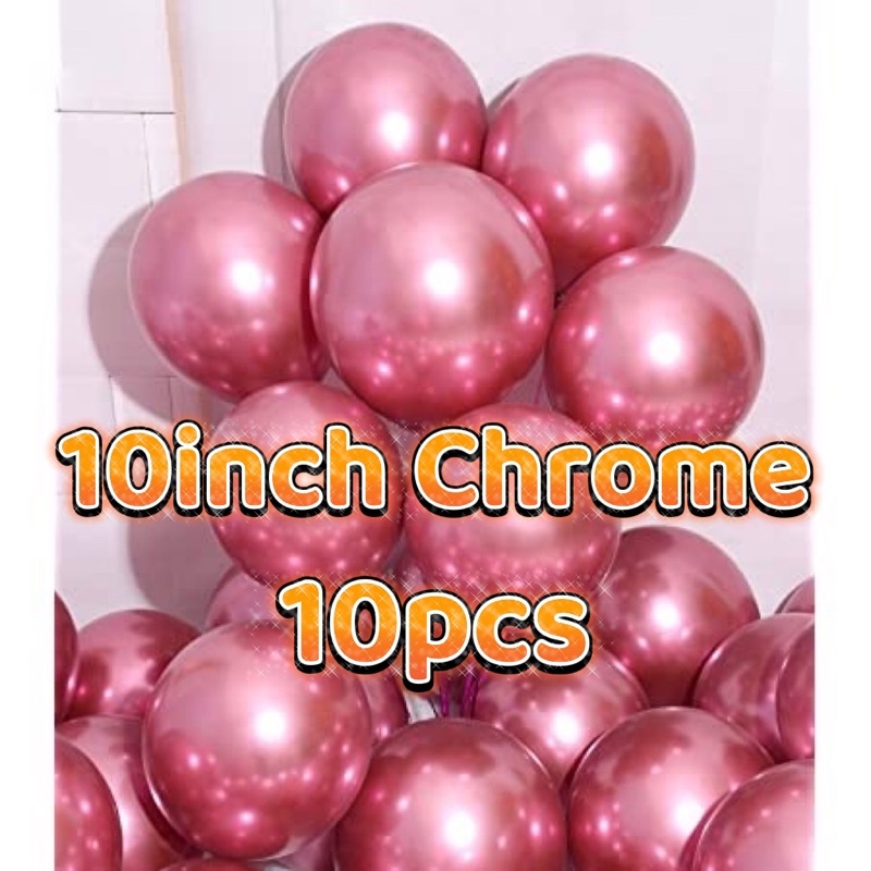 10pcs 10 Inches Chrome Shiny Metallic Balloons Birthday Wedding Party Decoration Supplie S