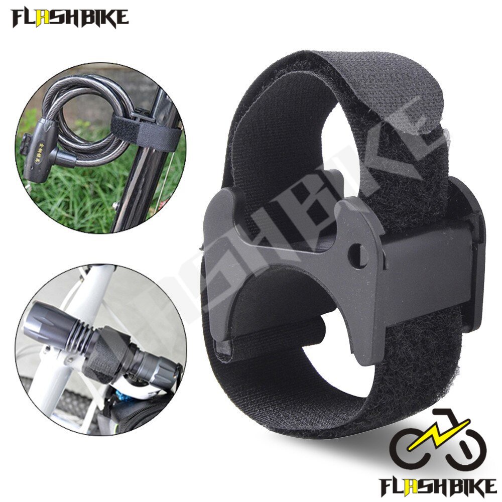 MultiPurpose Bike Strap Flashlight LED Torch Mount Holder Bicycle Lock