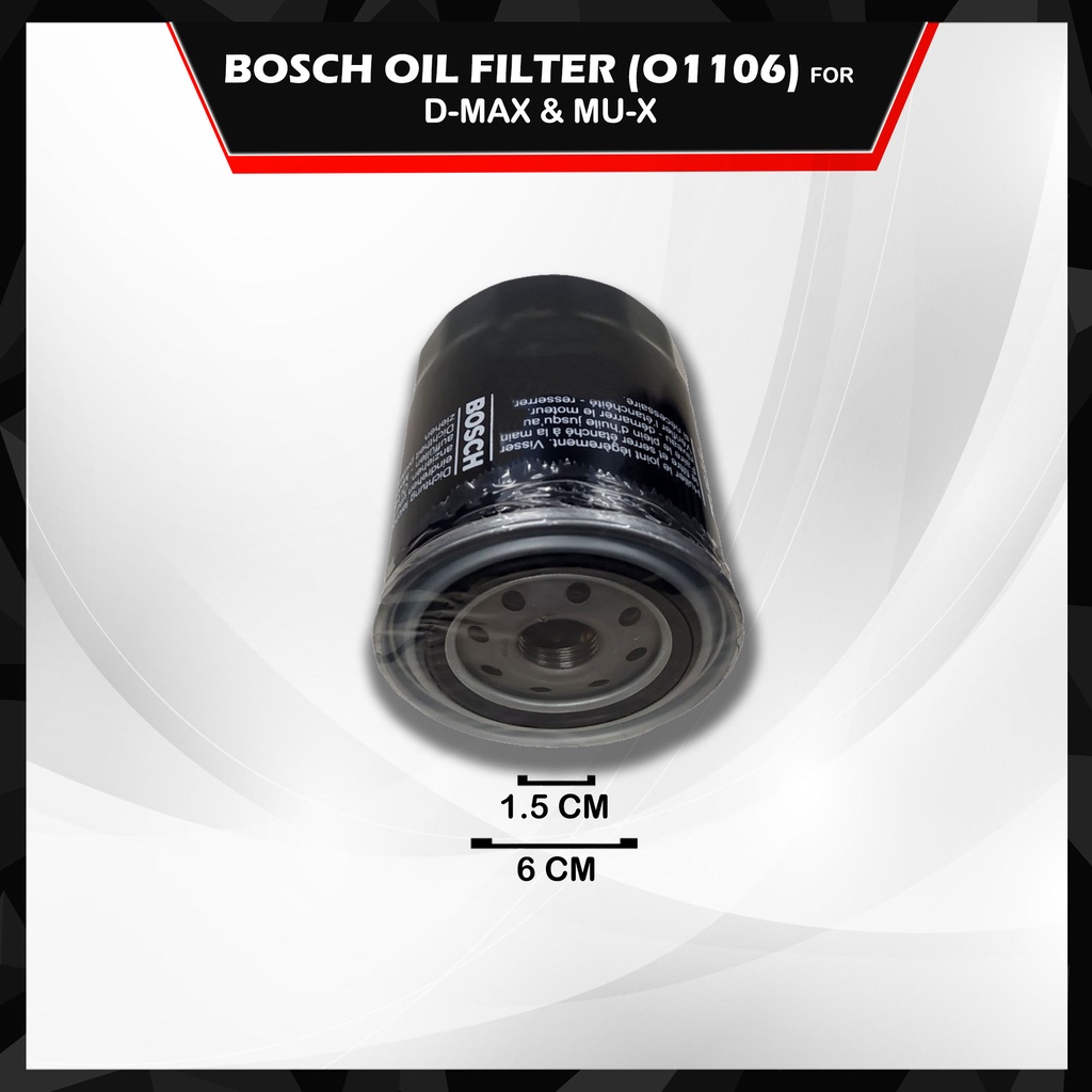 BOSCH OIL FILTER for DMAX D-MAX, MUX MU-X (O-1106) | Shopee Philippines
