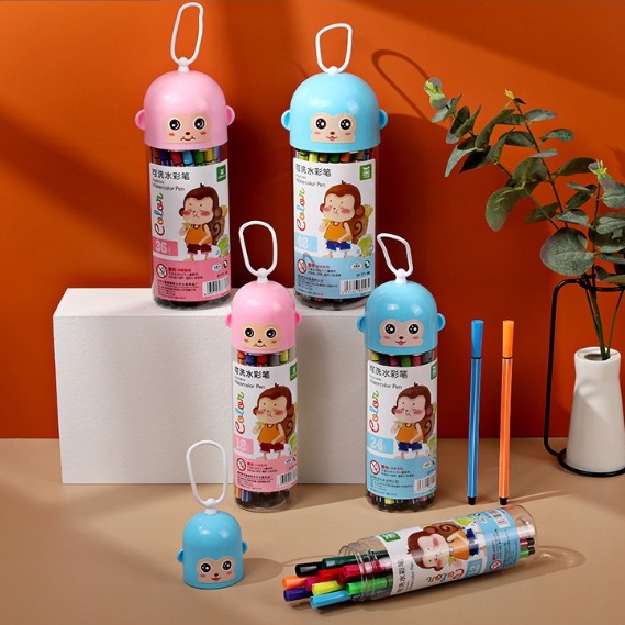 Baby Steps Children's 24 Colors Watercolor Pen In Bottle | Shopee ...