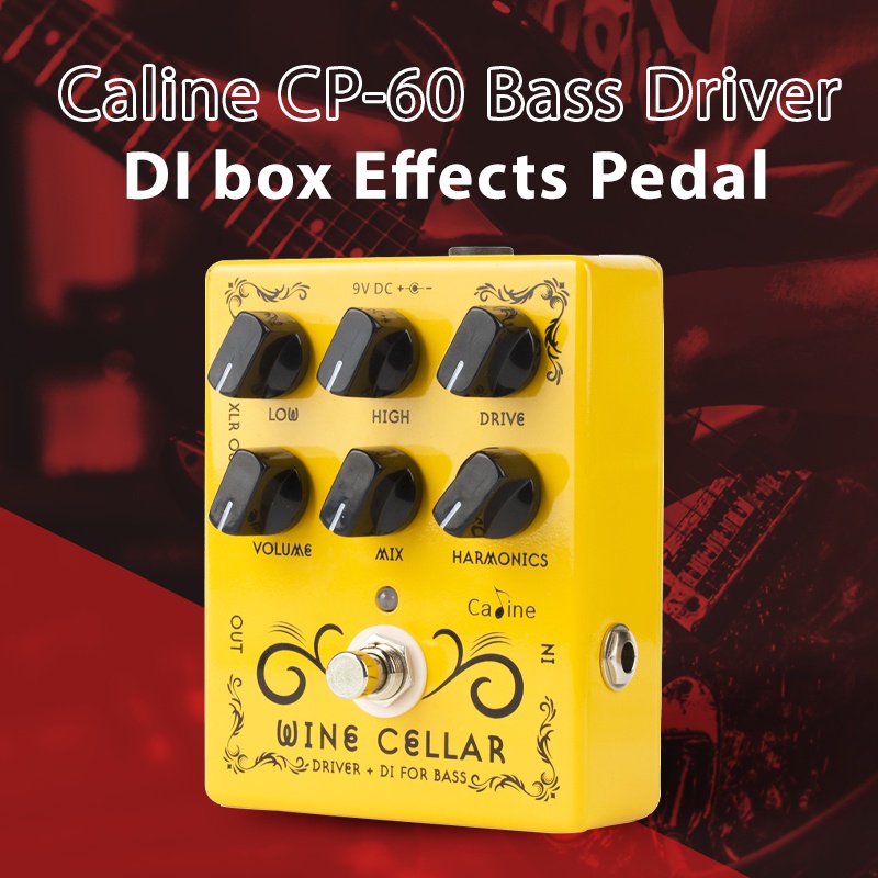 Caline CP60 Wine Cellar Bass Driver + DI XLR box Guitar Effects Pedal