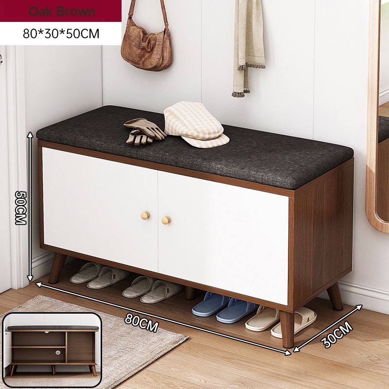 SUNNY BIERE Wooden Shoe Cabinet Bench | Shopee Philippines