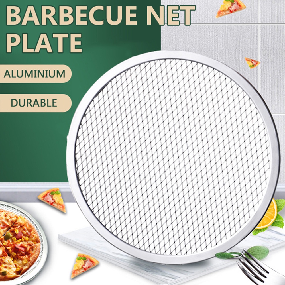 Pizza Screen Pan Bakeware Aluminum Thickened Non-stick Net Baking Tray ...