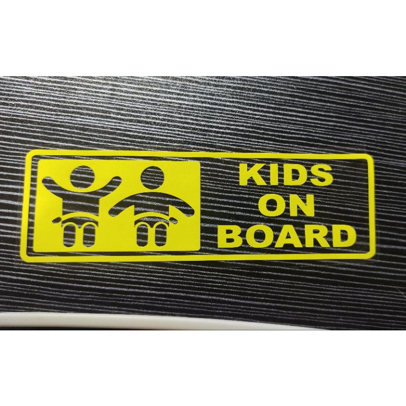 KIDS ON BOARD 6x2 inches cutout sticker | Shopee Philippines
