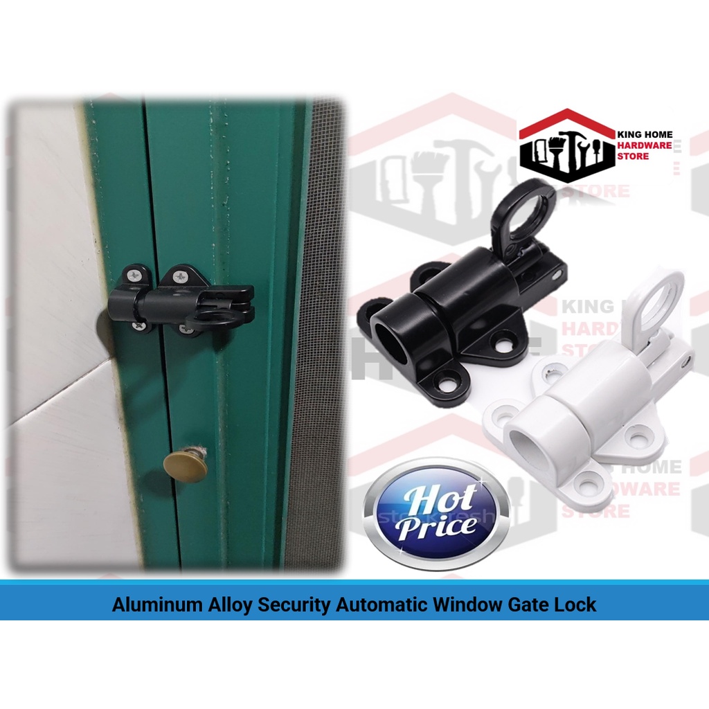 Aluminum Alloy Security Automatic Window Gate Lock Spring Bounce Door