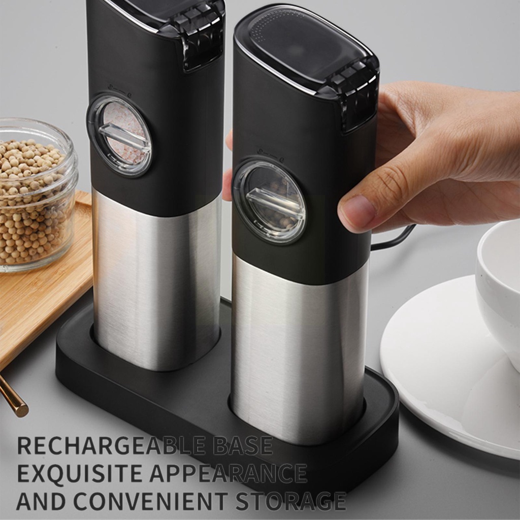 Gravity Induction Electric Salt and Pepper Grinder USB Mill with
