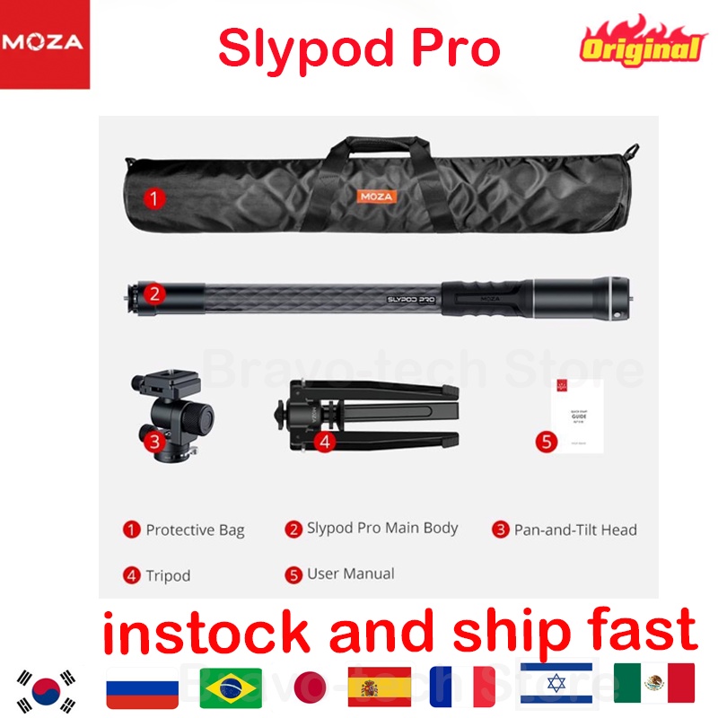 MOZA Slypod Pro 3 in 1 Electric Motorized Slider Monopod, Motion