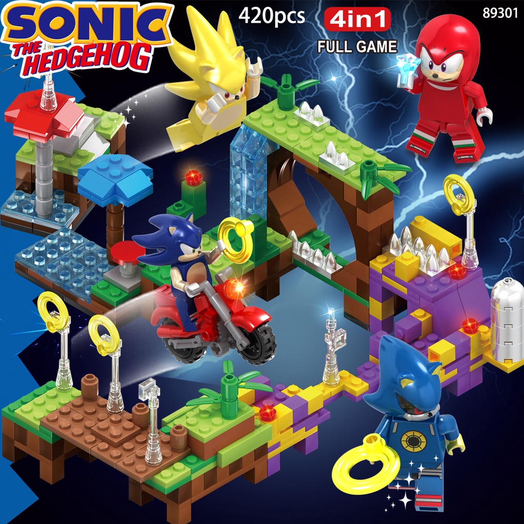 89301 4pcs/set Sonic the Hedgehog Series Puzzle Assembled World ...