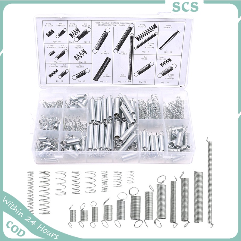 200PCS Compression and Extension Springs Kit Spring Assortment Set ...