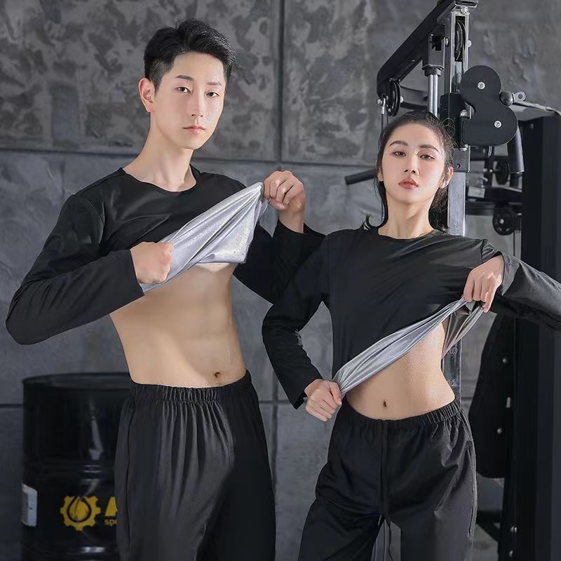 Men Sauna Suit Sweat Fast Weight Loss Exercise Gym Fitness Jogging Yoga