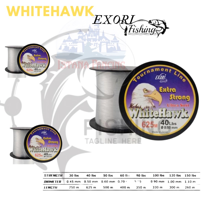 Whitehawk Exori WHITE HAWK String 25LBS/ 30 LBS/40/50/60/80/100/120/150 ...