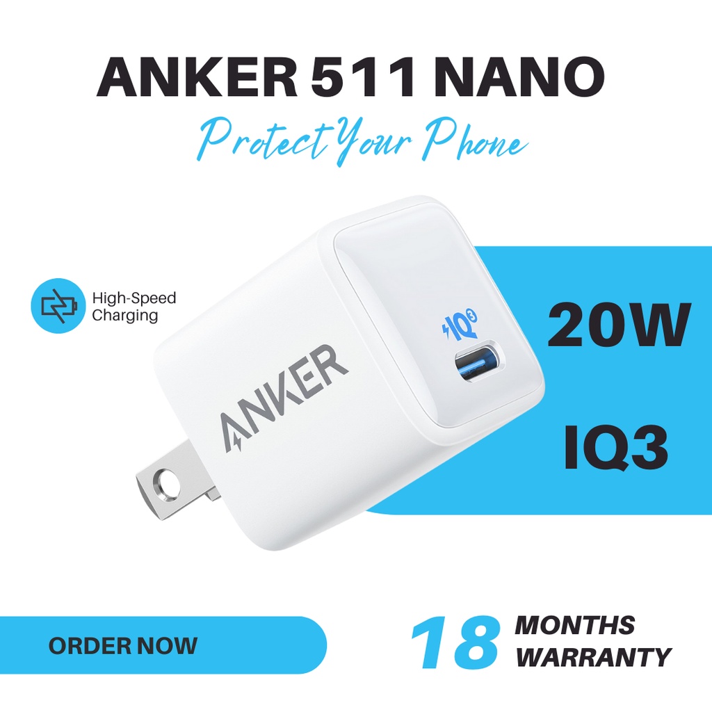 Anker PowerPort III Nano-20W for iPhone 12/12 Mini/12 Pro/12 Pro Max ...