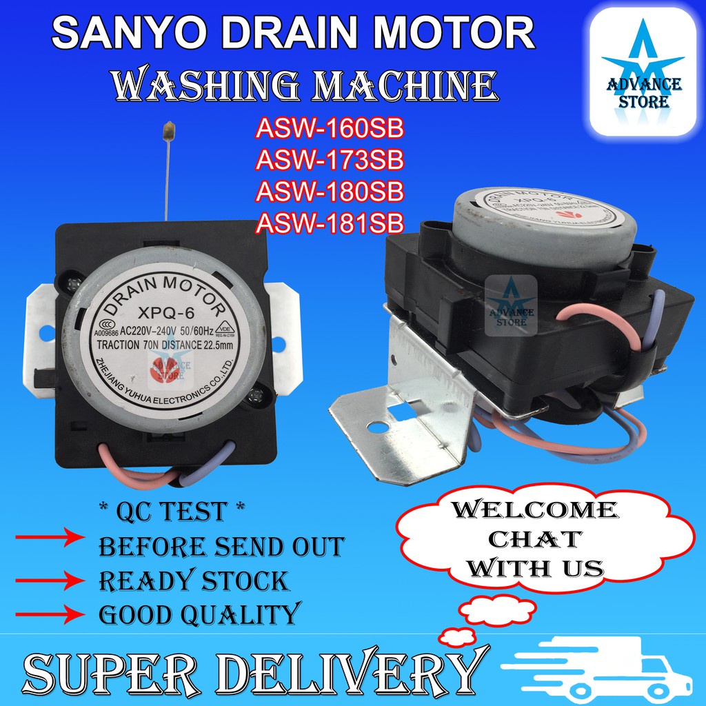 SANYO Drain Motor Washing Machine ASW160SB / ASW173SB / ASW180SB