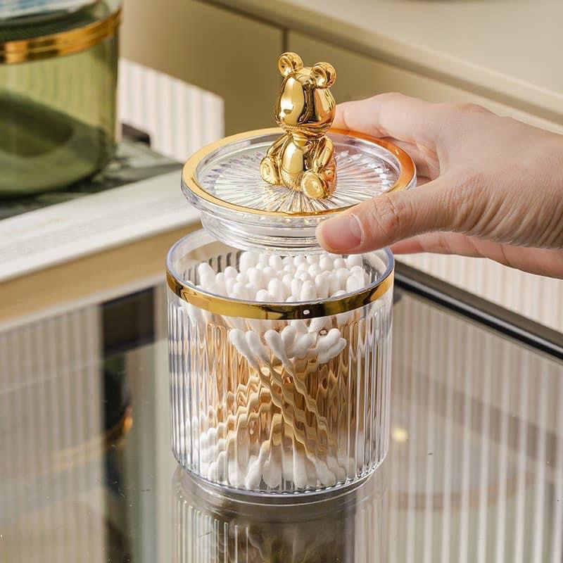Hmd0166 Luxurious Transparent Plastic Bear Lid Multi-Purpose Toothpick ...