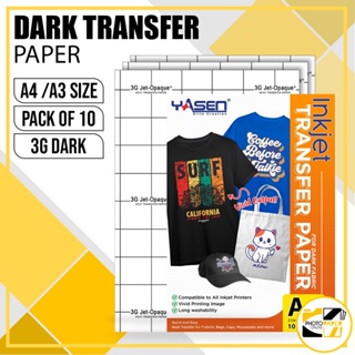 3G JET-OPAQUE Dark Transfer Paper A4 /A3(10 Pcs)