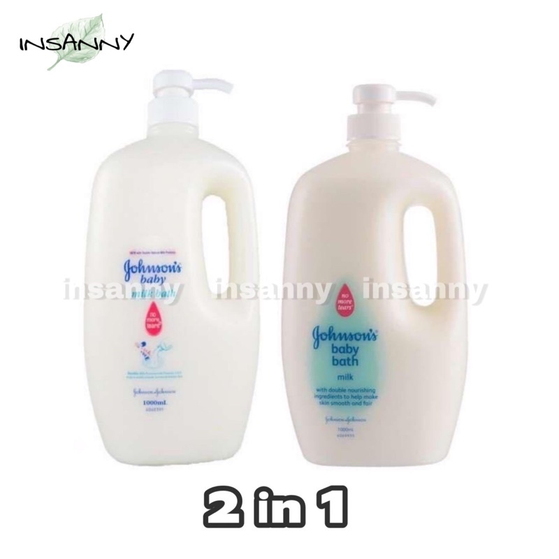 ( 2 IN 1 ) Johnson's Baby Milk Bath 1000ml plus Johnson's Baby Milk