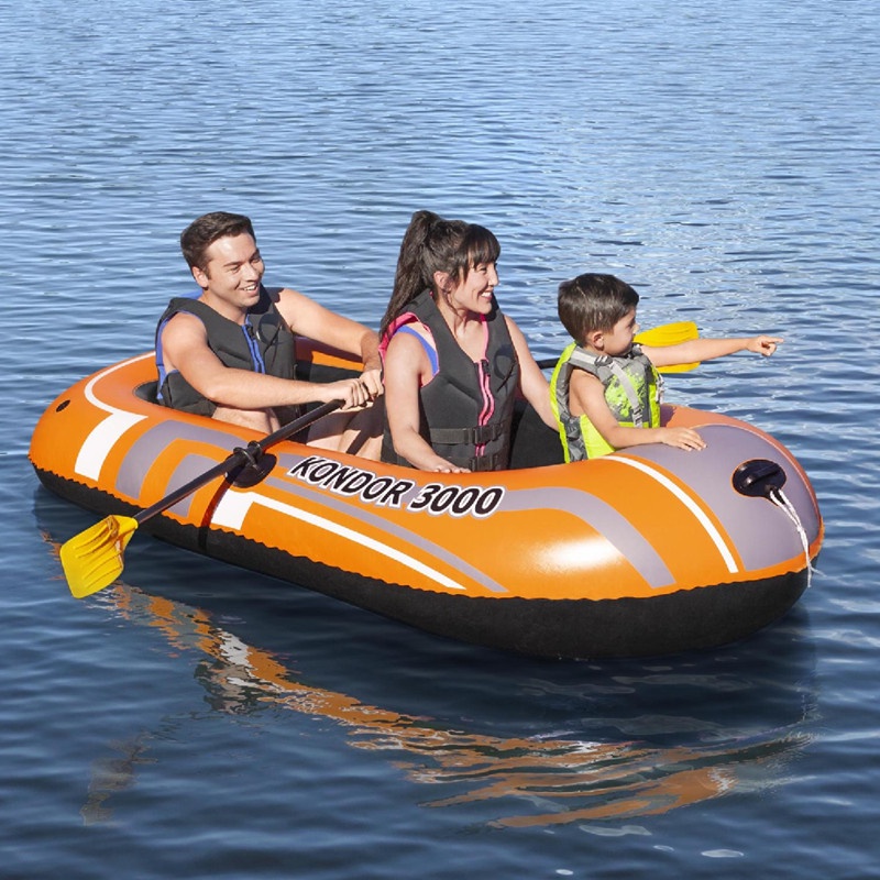 Three-Person Inflatable Boat Set Single-Circle Fishing Hovercraft ...