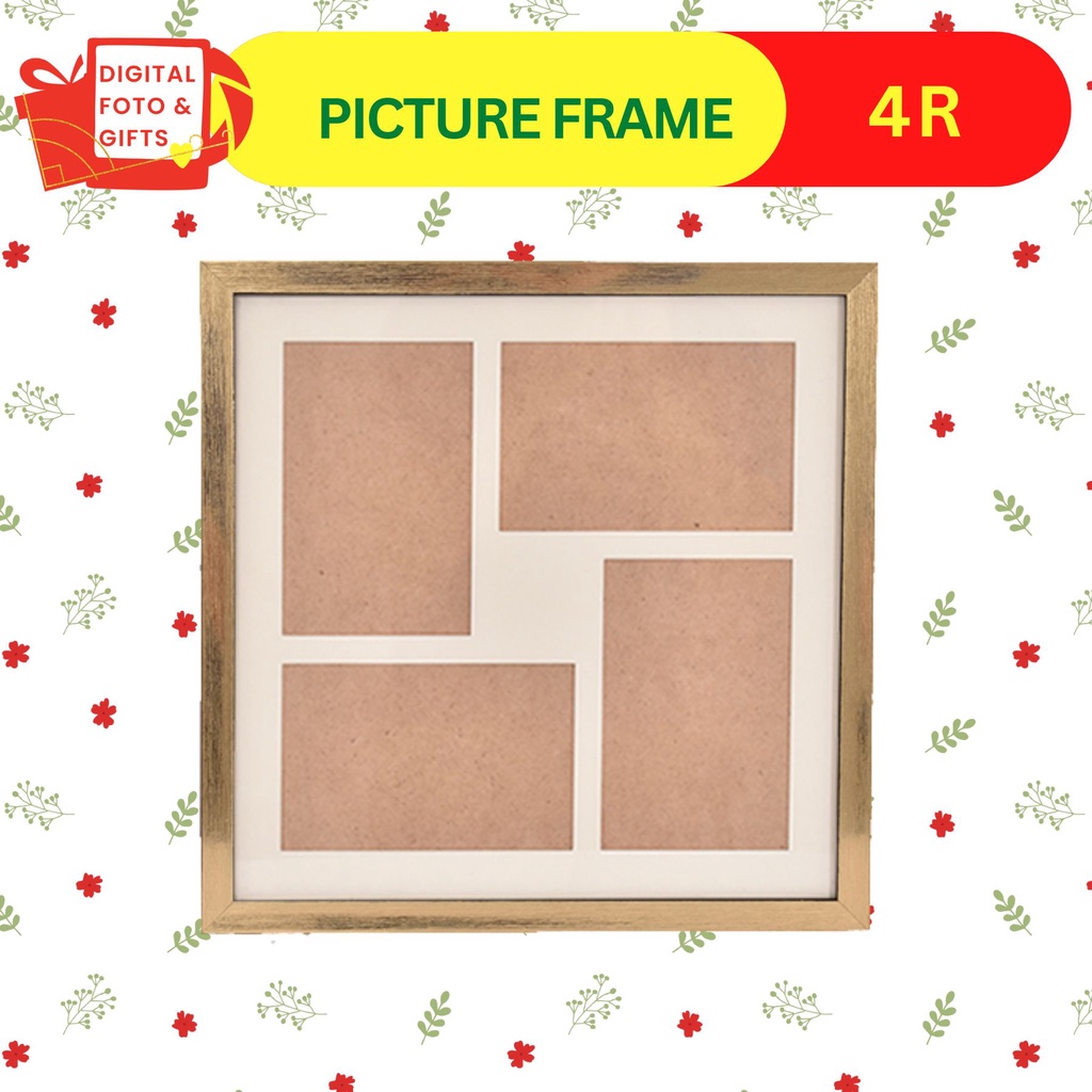Square Frame 12x12 (Square Collage Frame 4 Openning for 3pcs 4R, with