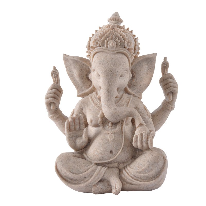 HeyMamba Sandstone Elephant Statue Sculpture India Ganesha Buddha ...