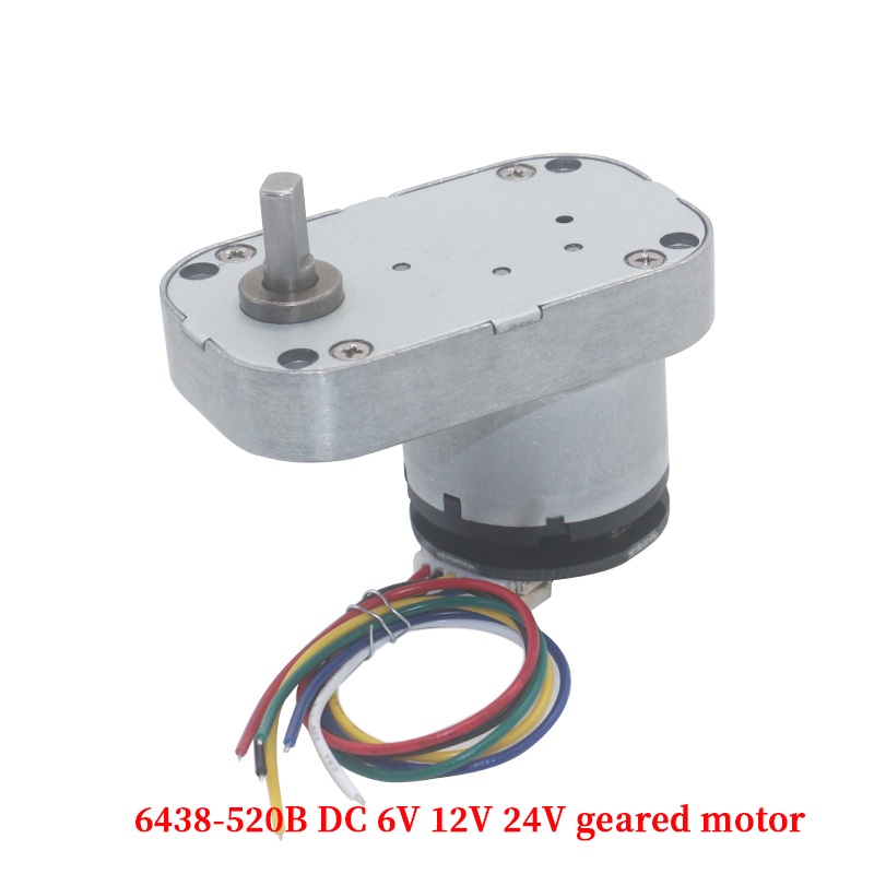 6438-520B DC 6V 12V 24V geared motor encoder tachometer motor micro ...