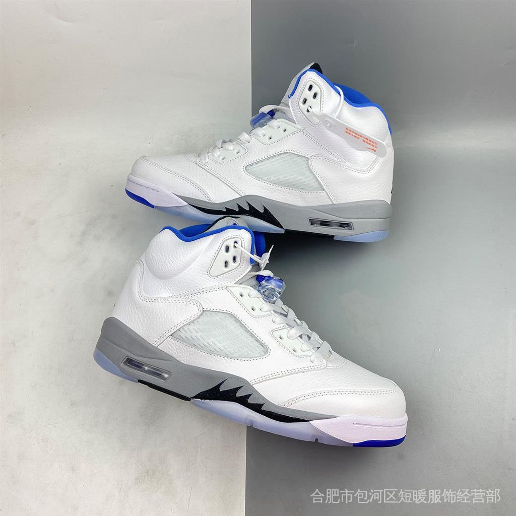 Air Jordan 5 Retro White/Stealth-Black-Hyper Royal On Promotion ECHU ...